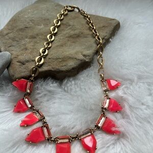 Stella and Dot Gold and Coral Necklace